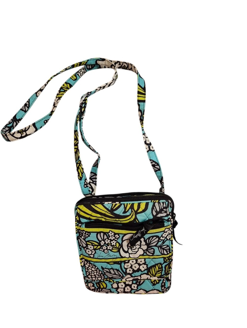 Vera Bradley Island blue floral Tablet Hipster crossbody bag  nwot